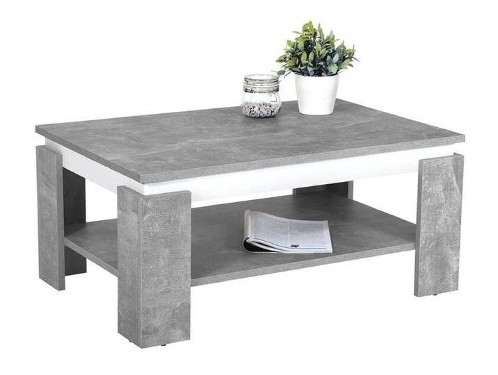 Couchtisch TIM II 90 x 60 cm Betonoptik /weiß