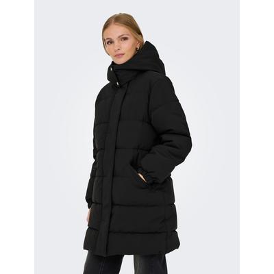 Steppmantel JDY "JDYAJA FLOTTE PADDED JACKET OTW YFM NOOS", Damen, Gr. L, schwarz, Steppware, Obermaterial: 100% Polyester, unifarben, ca. Mitte Oberschenkel, Mäntel Steppmantel