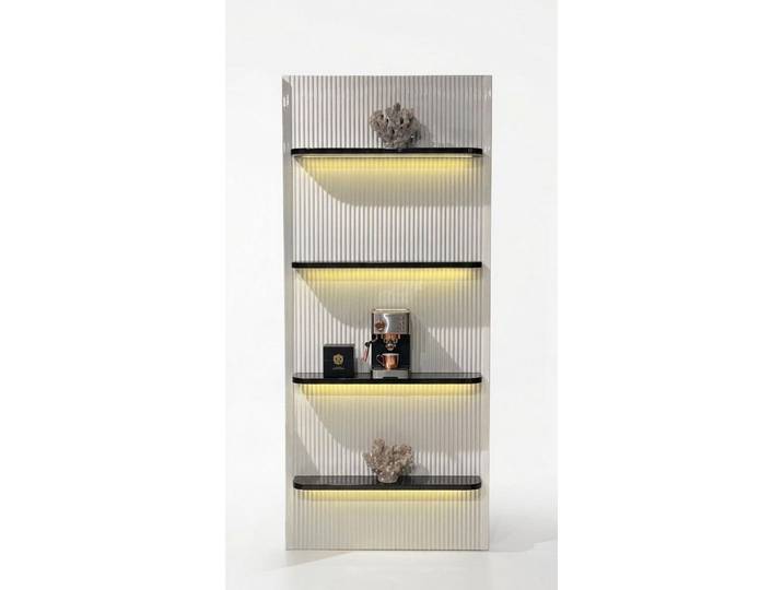 Xlmoebel Aufsatzregal Beige Holzregal im modernen, eleganten Design für Ihr Wohnzimmer, Made in Europa