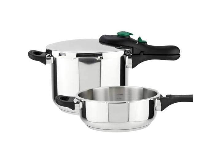 Magefesa DYNAMIC - Schnellkochtopf 3 + 6L, Edelstahl 18/10, 5 Sicherheitssysteme, Einfache Handhabung, Für Alle Herdarten Geeignet, Einschließlich Induktion