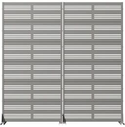 Dovelina Outdoor Privacy Screen Metal Privacy Screen Panel Free Standing