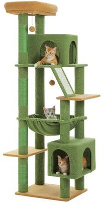 Uplift Essentials Multi Tier Grand Estate Cat Tower For Large Cats green