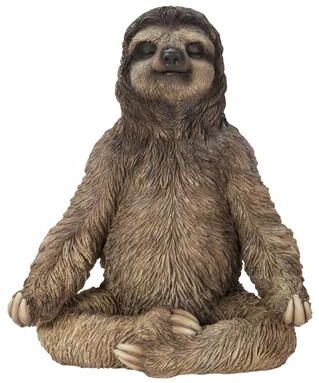 Hi-Line Gift Sloth In Meditation - Ultra Realistic Garden Statue