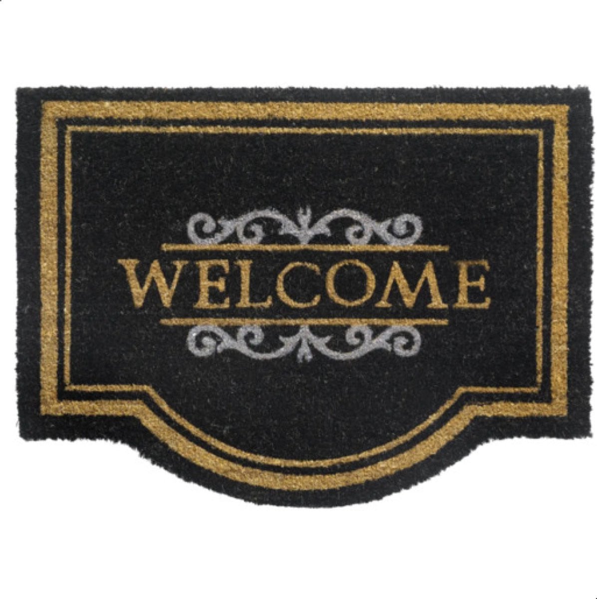 Deurmat Welcome Kokosmat - Zwart - 60 x 80 cm