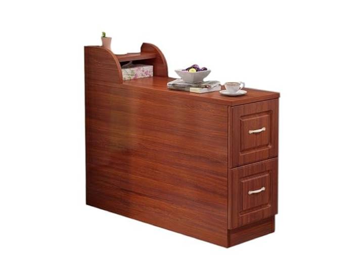 Ecklager Sofa-Beistelltisch, luxuriöser, geschlitzter Armlehnenschrank Multifunktionaler kleiner Couchtisch mit schmaler Ecke(90x30x60cm,B)