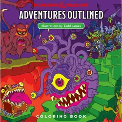 D&D - Adventures Outlined Coloring Book