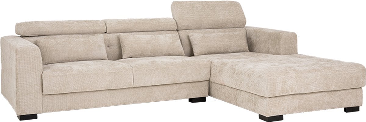 Tower Living Brighton 3-Zit Hoekbank met Chaise Longue Rechts - XS85 Fabric - Ivory