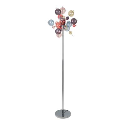 NÄVE Stehlampe "Explosion", bunt (multicolor), 6, Ø 9,5cm H: 169cm, 1 Stk., Leuchten, chrom, exkl. 6x G9, pastellfarbene Gläser in 9cm und 5cm, H: 169cm, Stehlampe