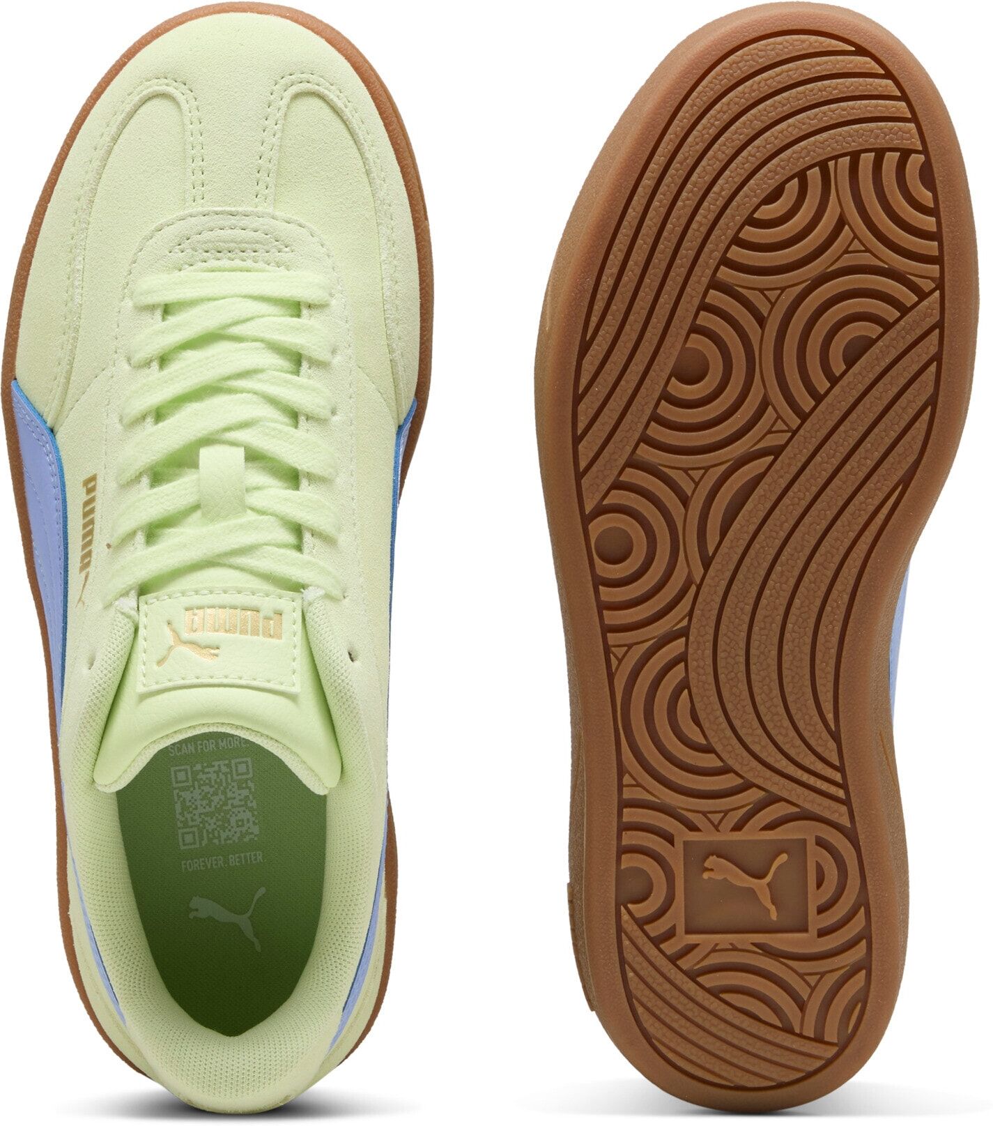 Sneaker PUMA "CLUB II ERA PLATFORM SD WNS", Damen, Gr. 39, grün (apple spritz, intense lavender), unifarben, Schuhe Sneaker, style sportif, avec semelle extérieure en caoutchouc, avec lacets apple spritz, intense lavender 39