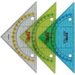 KUM Geometrie-Dreieck 261 Geo File 16cm farbig sortiert Packung mit 15 Stück