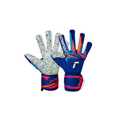 Torwarthandschuhe REUSCH "Attrakt Fusion NC", Damen, Gr. 8,5, blau, 53% Latex, 32% Polyester, 6% Lederimitat, 6% Polyamid, Handschuhe, mit hoher Atmungsaktivität
