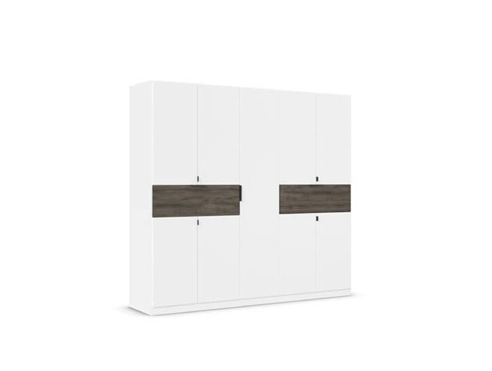 Rauch Möbel TICAO, Kleiderschrank, Farbe Weiß/Atlantic Oak, Breite 226 cm
