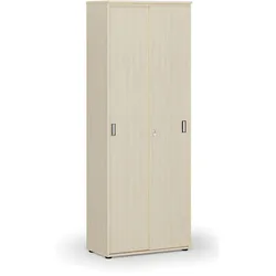 Büroschrank mit Schiebetür PRIMO WOOD, 800 x 420 x 2128 mm, Birke