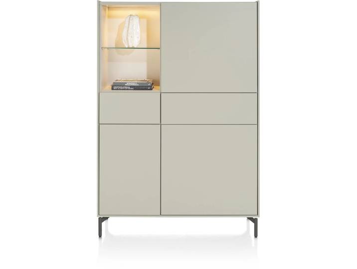 Xooon Noon Schrank 120 cm 3-Türen/LED silk grey