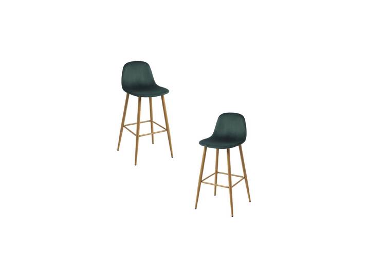 2er Set Teok Samt Hocker - Vert