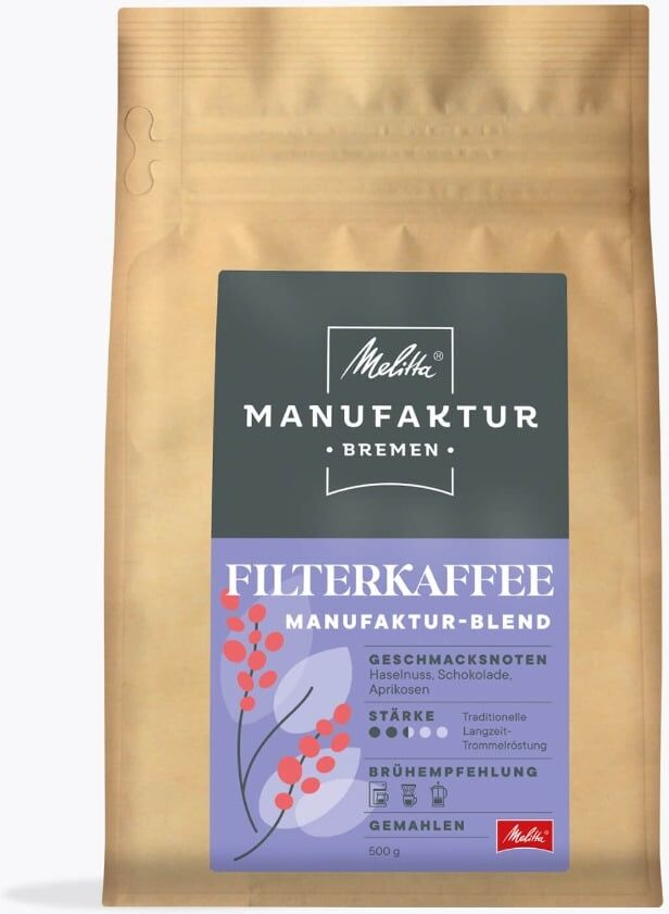 Melitta Manufaktur Bremen Filterkaffee 500g gemahlen