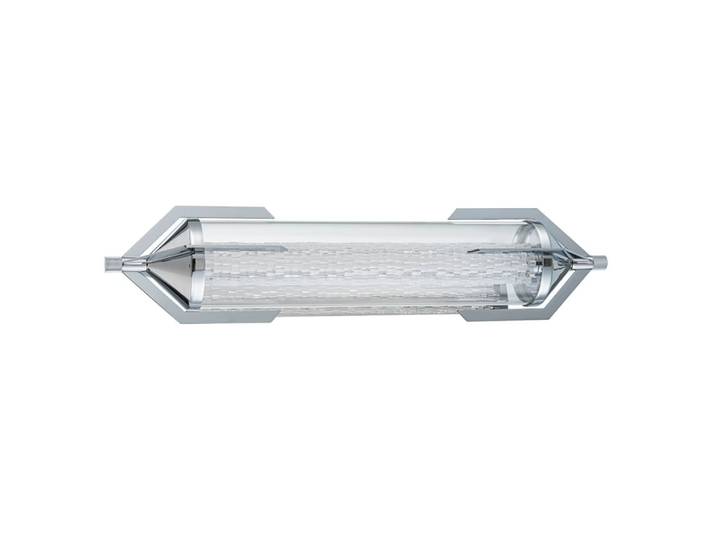 Applique Murale Aluminium, Acier, Verre transparent Chrome Poli