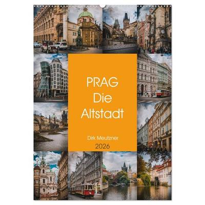 Prag - Die Altstadt (Wandkalender 2026 DIN A2 hoch), CALVENDO Monatskalender