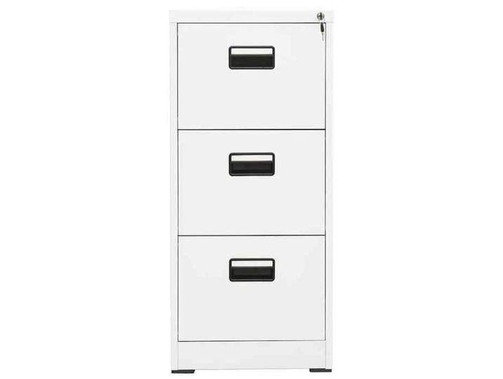 Acier Armoire à dossiers - Classeur de BUREAU - Blanc 46x62x102 5 cm Acier CC873