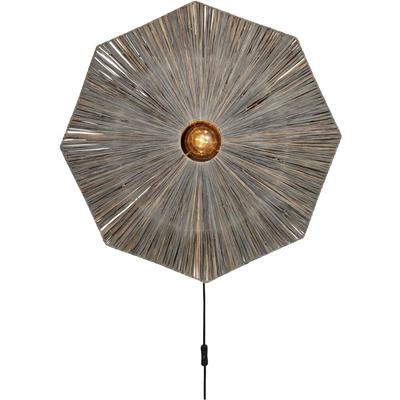 GOOD & MOJO Wandleuchte "Panama", grau (dunkelgrau), 1, Ø 65cm, Leuchten, Wandleuchte
