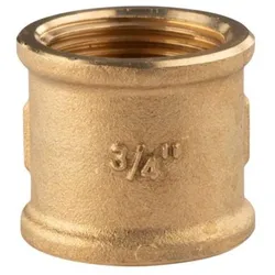 Messing Gewinde-Fitting Muffe 3/4"IG - 3/4"IG (DN 20) - schwere Ausführung
