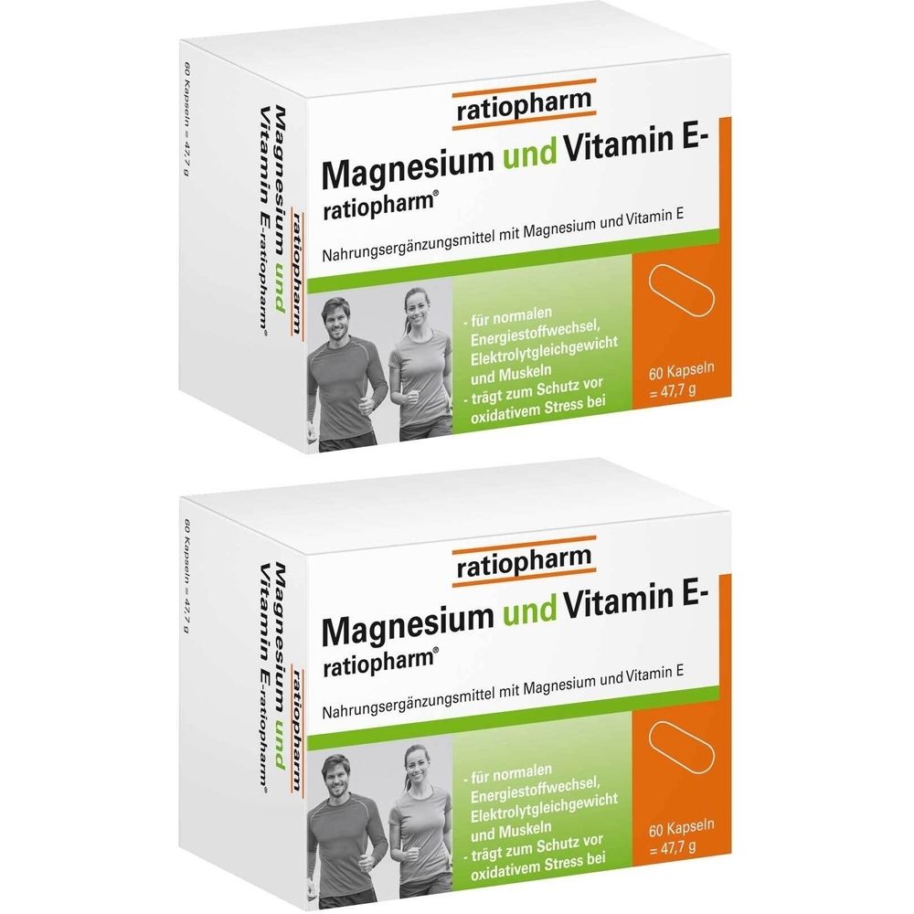 Magnesium UND Vitamin E-ratiopharm Kapseln 2x 2x60 St