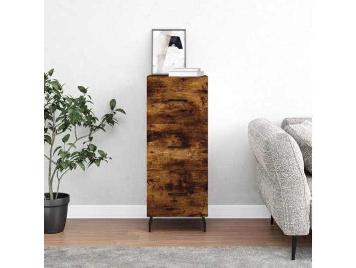 HEFZGDB Modernes Sideboard mit Schubladen und Metallbeinen, Sideboard Weiß aus Holzwerkstoff mit Aufbewahrung für die Wohnzimmereinrichtung, Zeitloses Beistellschrank-Design,