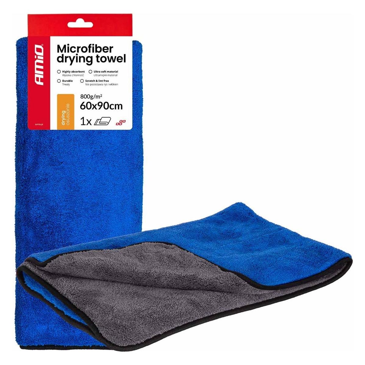 Amio Autotuch zum Abtrocknen, 800 g/m², 60 x 90 cm, amio-04488 (61841252)
