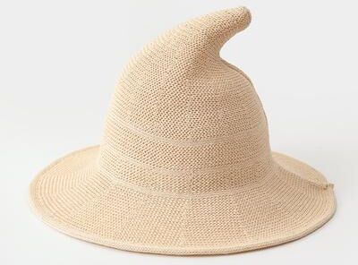 Uplifted Trends Halloween Magic Witch Hat For Cosplay & Party Photos beige