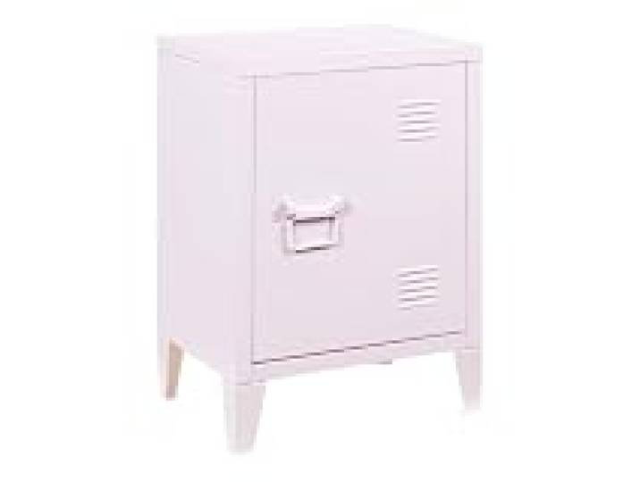 Helloshop26 Table de Chevet Table de Nuit Commode Meuble de Rangement en Acier laminé 57 x 40 x 30 cm Rose 03_0011015