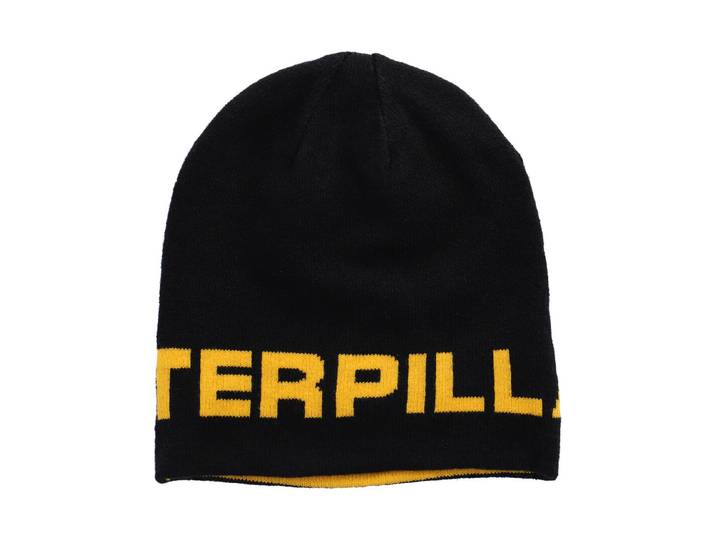 Beanie Reversible Logo sw-gelb OS