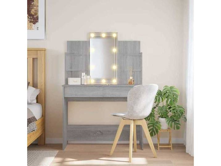 Dressing Table Grey Sonoma Engineered wood Glass Medium