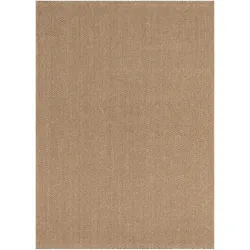 TT Home, Teppich, Teppich Garten Wetterfest Wohnzimmer Boho Natürliche Farben Struktur Jute Optik (220 x 160 cm)