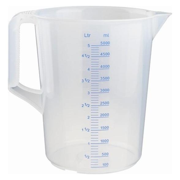 Schneider Kunststoff Messbecher mit offenem Griff l (5000 ml) (200015)