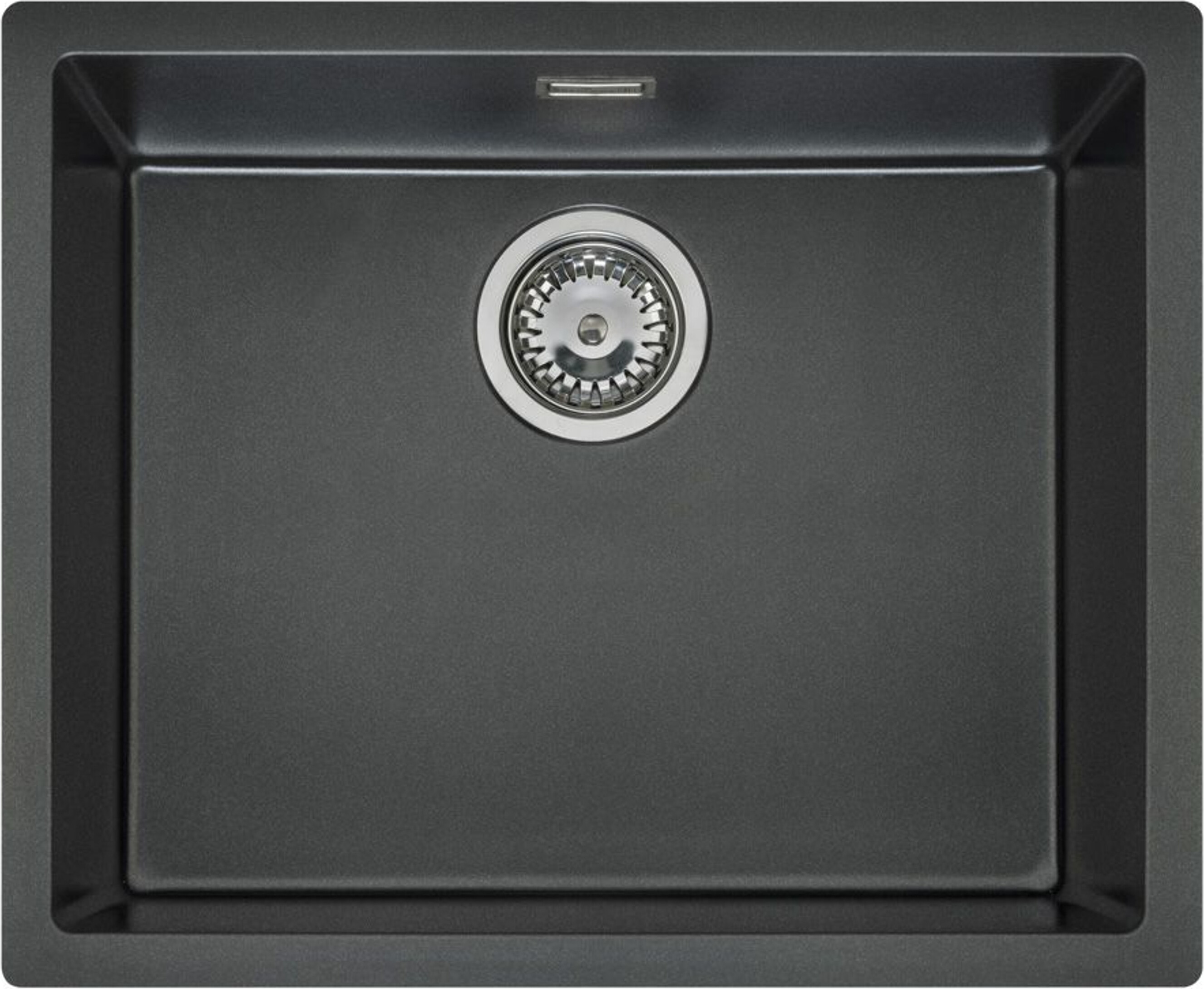Reginox R34668 Flächenbündige Regi Granit Spüle TEXEL 50x40 (L) PURE Black ab 60 cm Schrankbreite