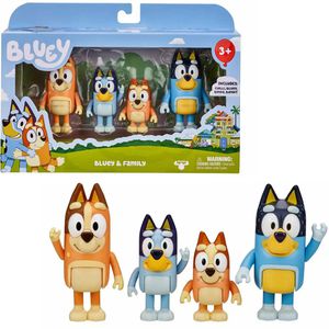 Bluey Spielfigur 13009, ab 3 Jahre, Bluey & Family, 6,37,6 cm, 4 Stück