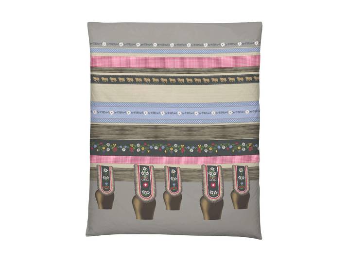 Bettwäsche HOME FASHION Home Fashion Duvetbezug Satin bedruckt Kuhglocken , bunt (mehrfarbig), B/L: 200cm x 210cm, B/L:, Bettwäsche, Bettwäsche