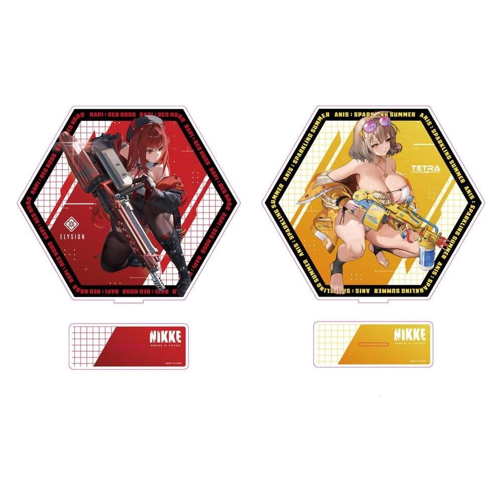Sega Goddess of Victory: Nikke Socle en acrylique PtZ Double-Sided Rapi: Red Hood/ Anis: Sparkling Summer (SEGA56080)