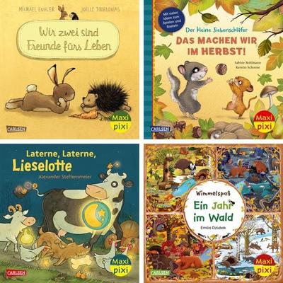 Maxi-Pixi-4er-Set 130: Mein kuscheliger Bilderbuch-Herbst (4x1 Exemplar), Set von , Carlsen, 978-3-551-03094-8