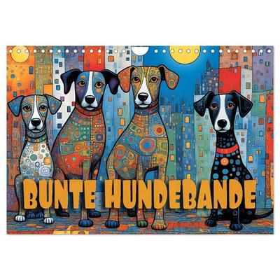 Bunte Hundebande (Wandkalender 2027 DIN A4 quer), CALVENDO Monatskalender