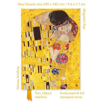 Premium Notizbuch Quartformat: Gustav Klimt, Der Kuss, Nonbook von Flame Tree Publishing, Flame Tree, 978-1-80417-770-9