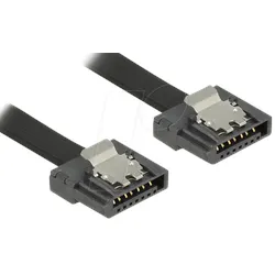 DELOCK 83842 - Kabel SATA FLEXI 6 Gb/s  70 cm schwarz Metall