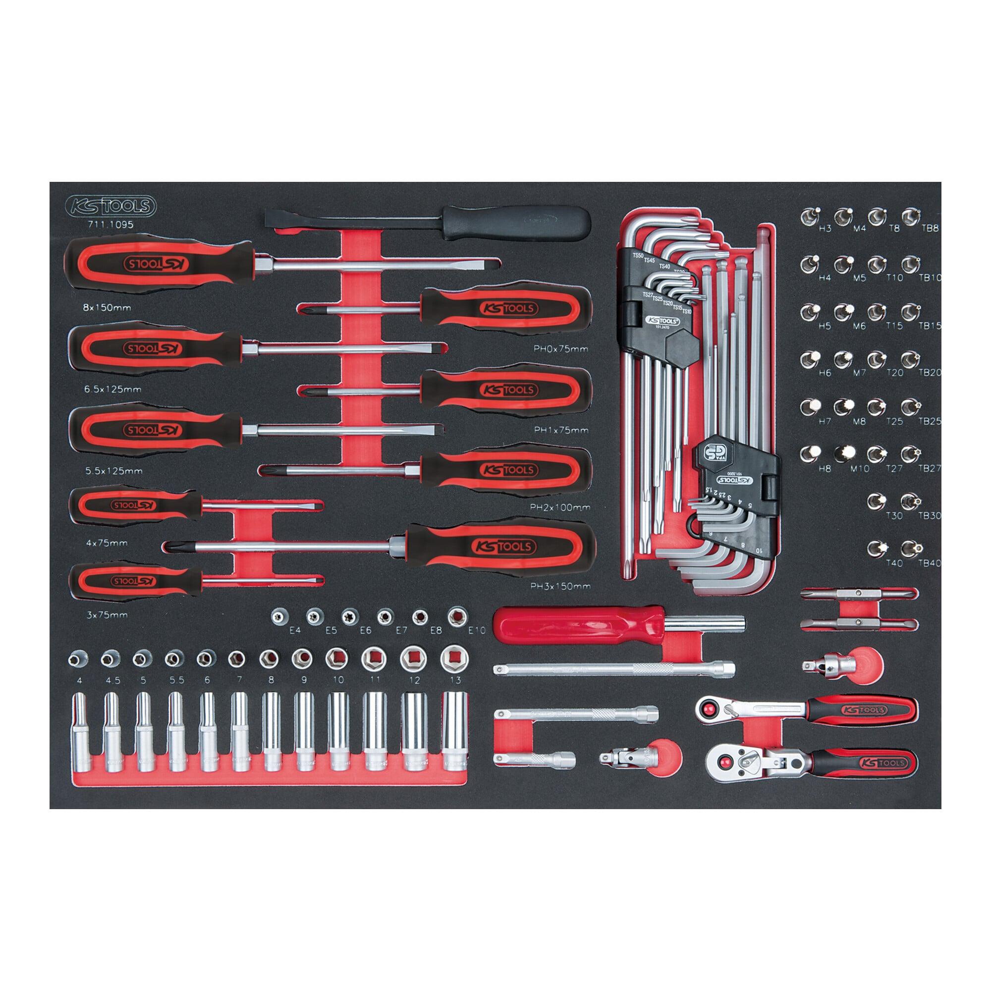 KS Tools SCS 1/4" Steckschlüssel-Satz, 95-teilig in 1/1 Systemeinlage (711.1095)