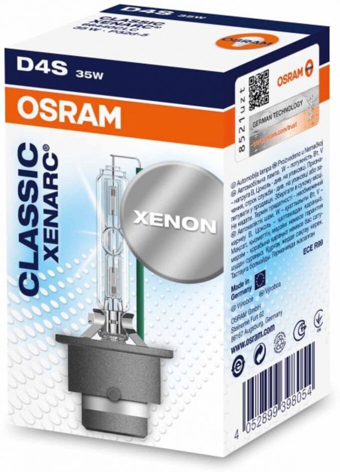 Ams-Osram Lampada allo xeno OSRAM D4S Xenarc Classic 35W, 1 Pezzo