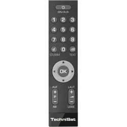 TechniSat IsiZapper, Senioren-Fernbedienung, schwarz (Gerätespezifische Fernbedienung, Infrarot), Fernbedienung, Schwarz