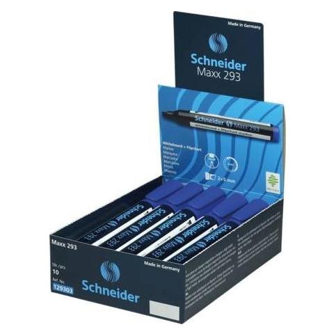 Schneider Whiteboard-/Flipchartmarker Maxx 293 2-5mm blau Keilspitze (1x) (129303)