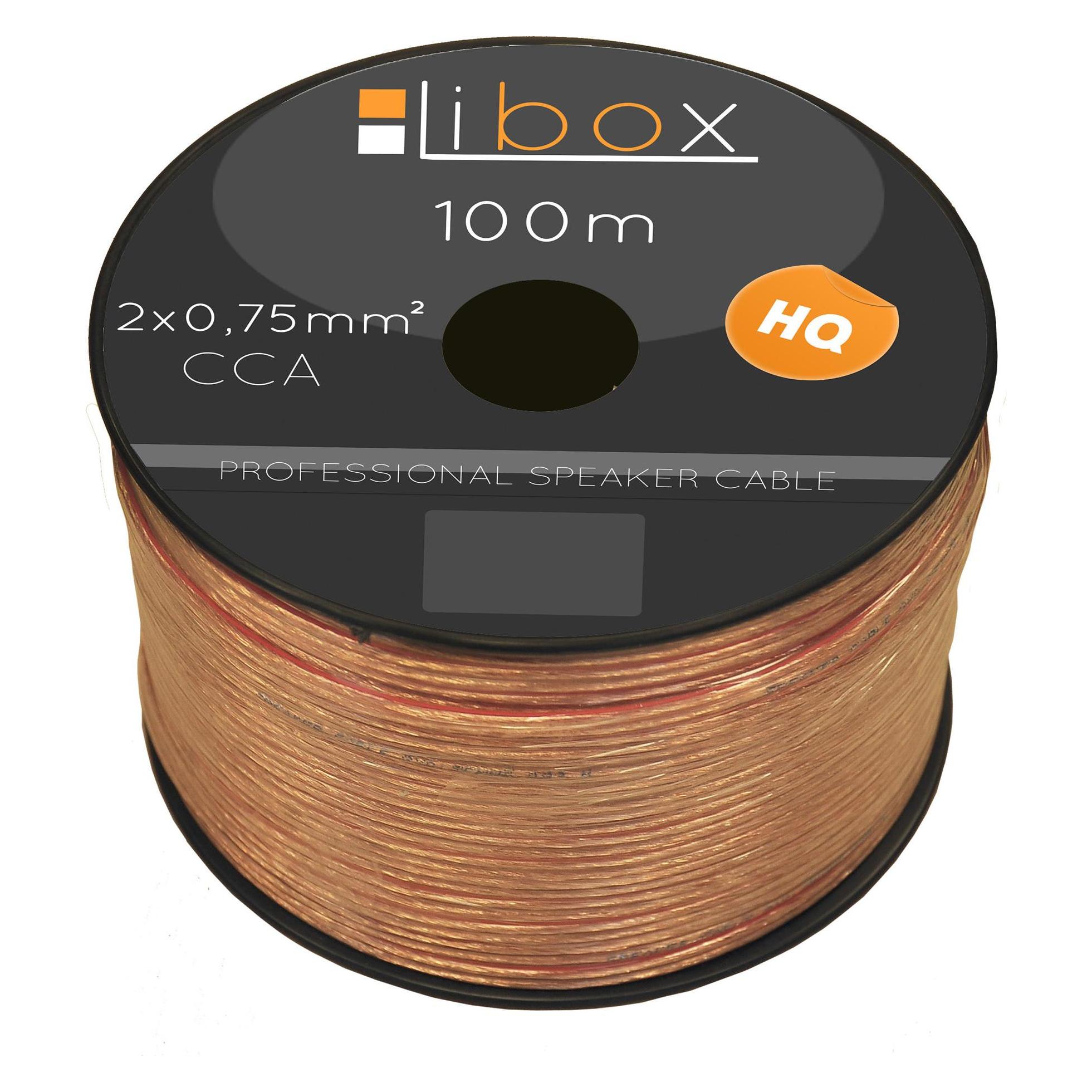 Libox Lautsprecherkabel 2x0,75 (100 m, 0.75 mm²) (lb0006)