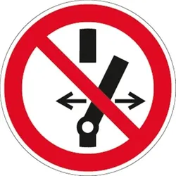 Aufkleber Schalten verboten ISO 7010, Magnetfolie, Ø 100 mm