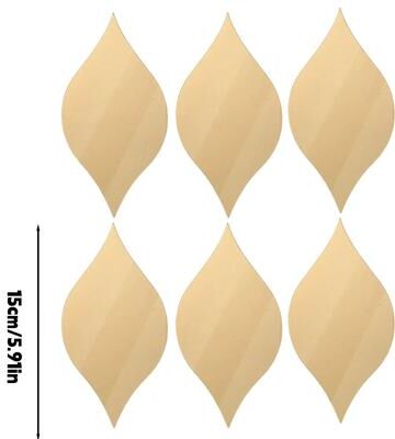 Uplift Picks Teardrop Acrylic Mirror Wall Stickers Self Adhesive 3D Decorative Decals gold 30 Pcs