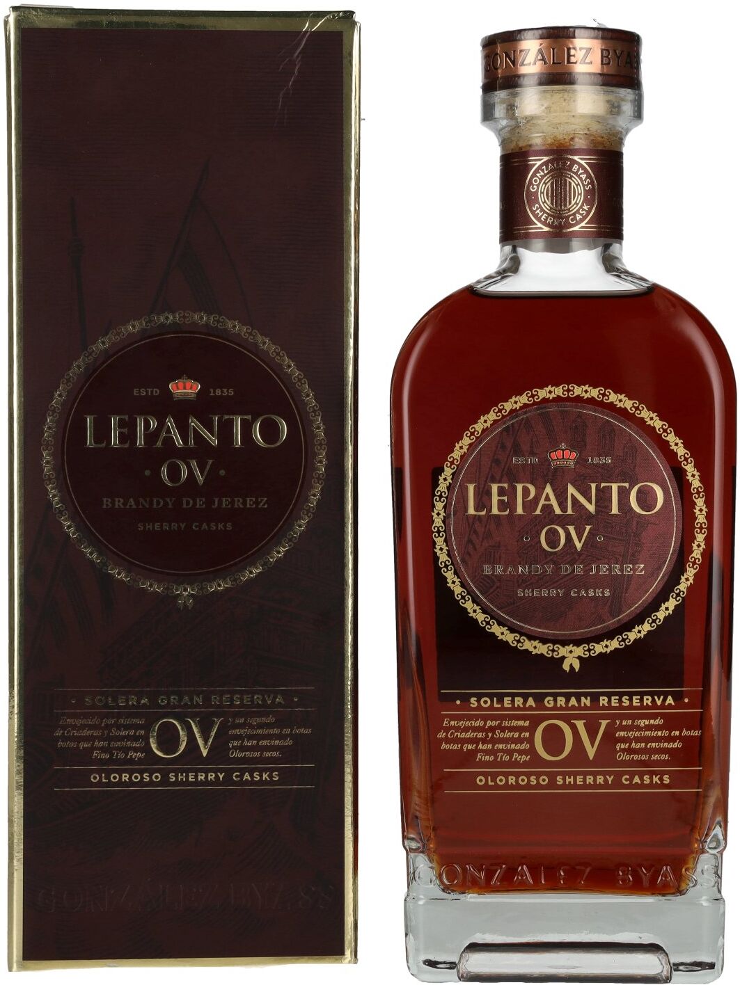 Lepanto Brandy Lepanto O.V. Solera Gran Reserva Brandy de Jerez 36% Vol. 0,7l in Geschenkbox